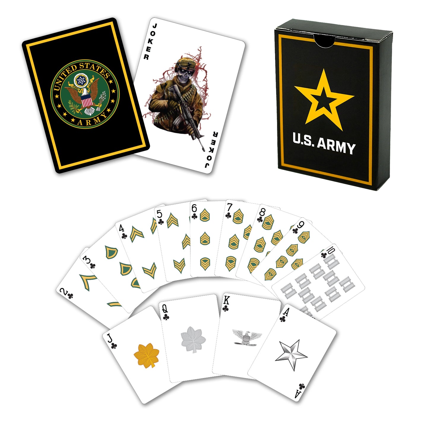 Army Playing Cards with Dice USA Gift Set