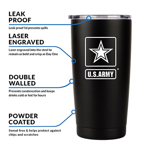 20oz Army Tumbler - Insulated Stainless Steel