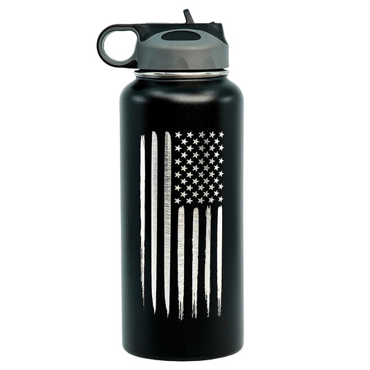 32 oz American Flag Double Wall Vacuum Insulated Stainless Steel Water Bottle