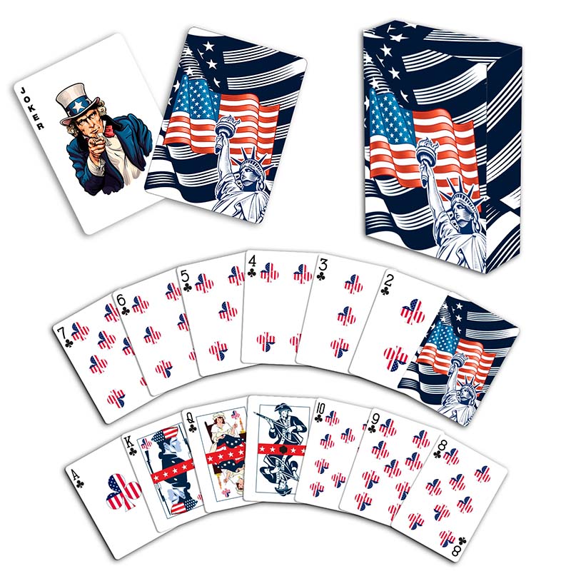 American Flag Playing Cards with Dice USA Gift Set