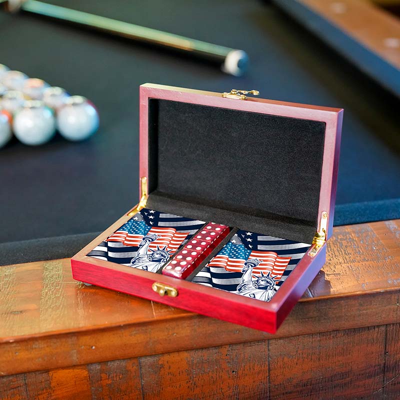 American Flag Playing Cards with Dice USA Gift Set