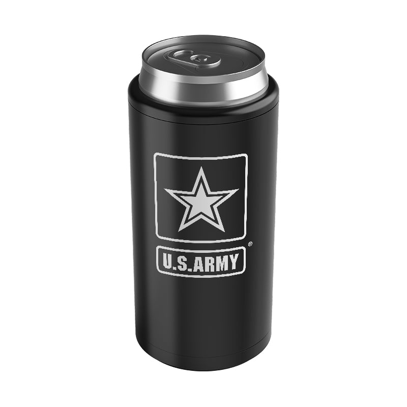 Army Bottle Cooler - Insulated Stainless Steel US Army Can Cooler - Army Gift