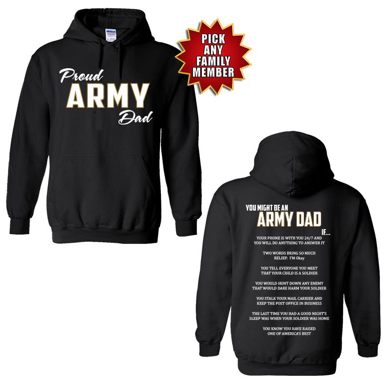 Proud Army Dad Hoodie Sweatshirt