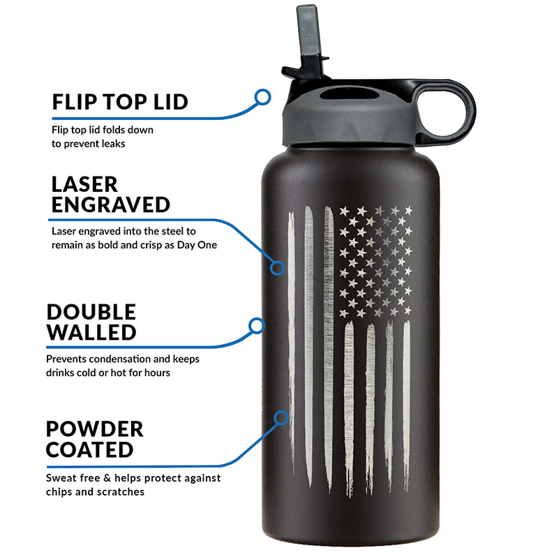 Walla Walla Stainless Grip Water Bottle 24oz WWCC Logo Engraved - ONLINE  ONLY