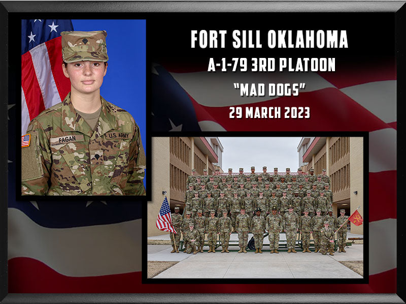 9" x 12" Portrait and Platoon Photo Plaque