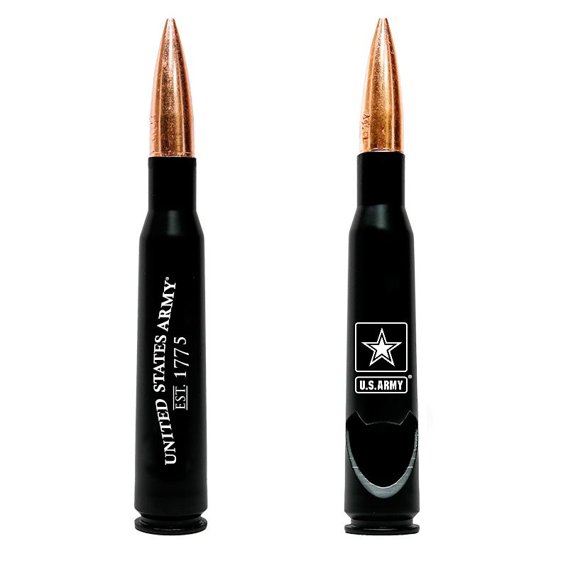 US Army .50 Caliber Bullet Bottle Opener front and back