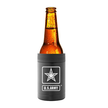 Army Bottle Cooler - Insulated Stainless Steel US Army Can Cooler - Army Gift