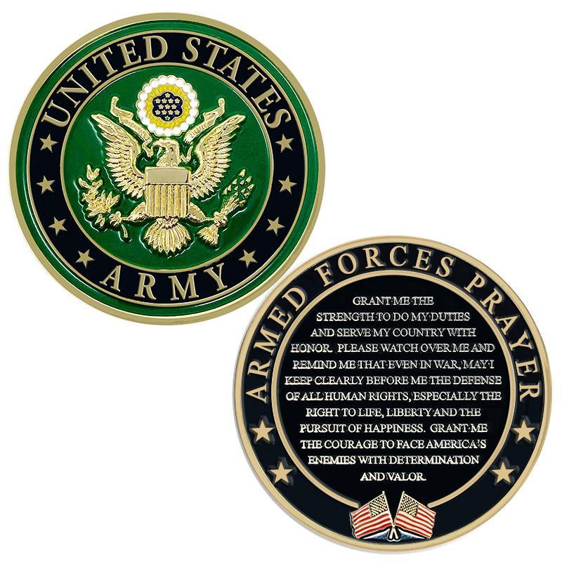 US Army Prayer Coin - Army Valor Challenge Coin