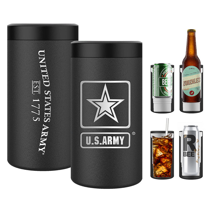 Army Bottle Cooler - Insulated Stainless Steel US Army Can Cooler Gift –  Fort Sill Photography