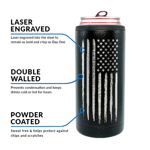 American Flag Can Cooler